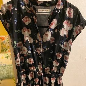 Rebecca Minkoff black floral dress.